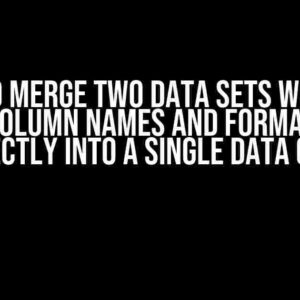 How to Merge Two Data Sets with the Same Column Names and Format Them Perfectly into a Single Data Chart